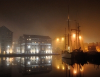 Gloucester docks at night