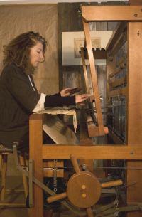 Sally Hampton weaving