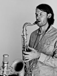 Nick Dover plays sax